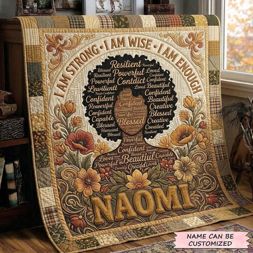 Golden Affirm Quilted Blanket QTCUZ GFTOQA2406