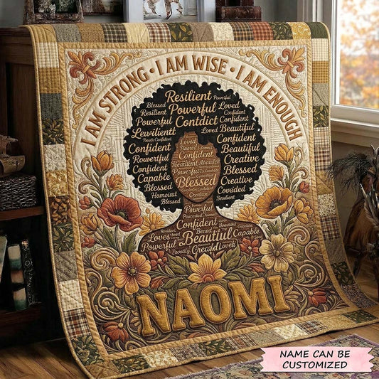 Golden Affirm Quilted Blanket QTCUZ GFTOQA2406