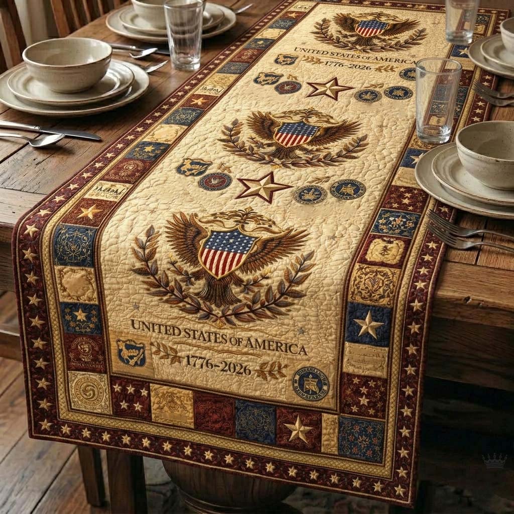 Heritage Patch Quilted Table Runner GFTOQA2416
