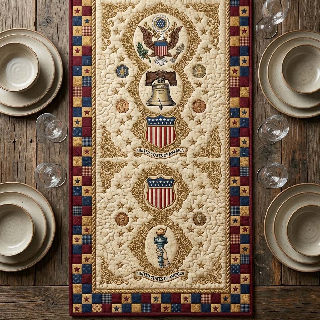 Heritage Patch Quilted Table Runner GFTOQA2418