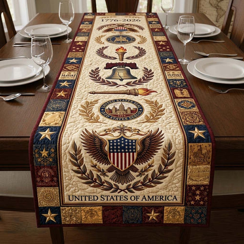 Heritage Patch Quilted Table Runner GFTOQA2422