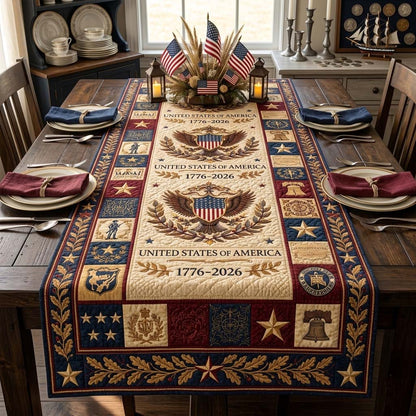 Heritage Patch Quilted Table Runner GFTOQA2424