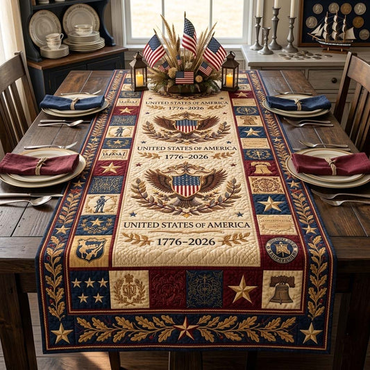 Heritage Patch Quilted Table Runner GFTOQA2424