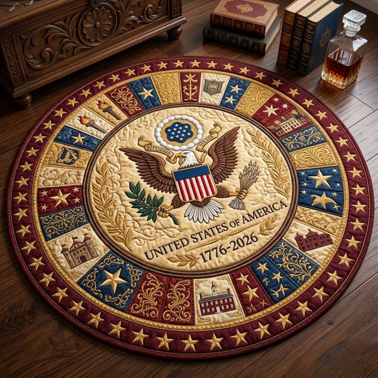 Heritage Patch Quilted Round Mat GFTOQA2426