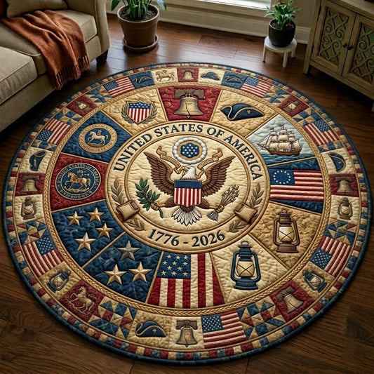 Heritage Patch Quilted Round Mat GFTOQA2429