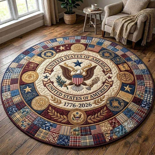 Heritage Patch Quilted Round Mat GFTOQA2430