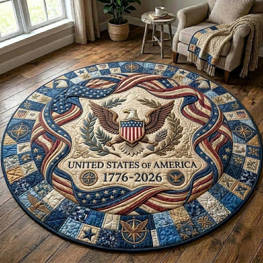 Heritage Patch Quilted Round Mat GFTOQA2431