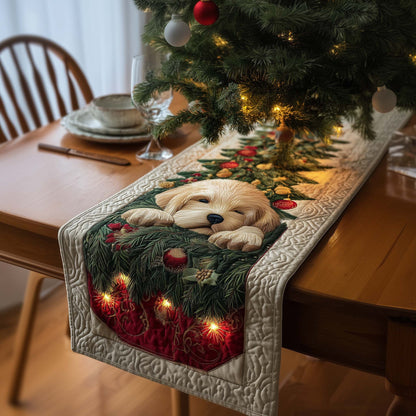 Golden Retriever Quilted Table Runner GFTOQA247