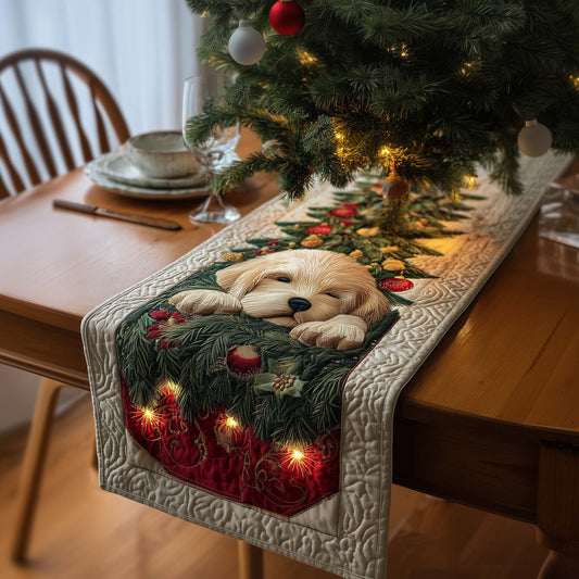 Golden Retriever Quilted Table Runner GFTOQA247