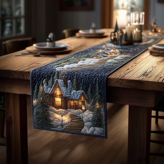 Winter Cabin Quilted Table Runner GFTOQA251