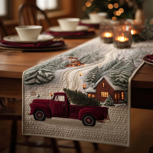 Red Truck Quilted Table Runner GFTOQA265
