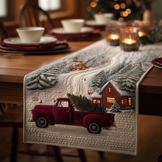 Red Truck Quilted Table Runner GFTOQA265