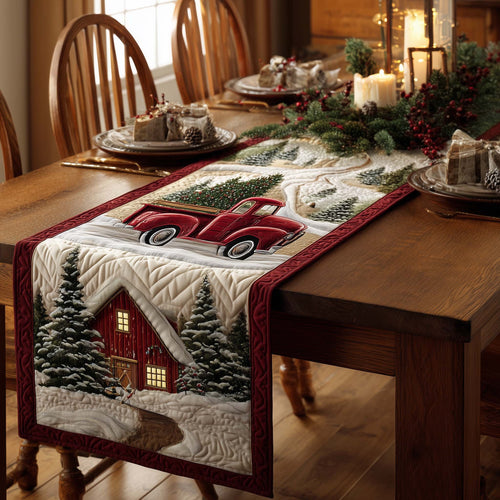 Red Truck Quilted Table Runner GFTOQA266