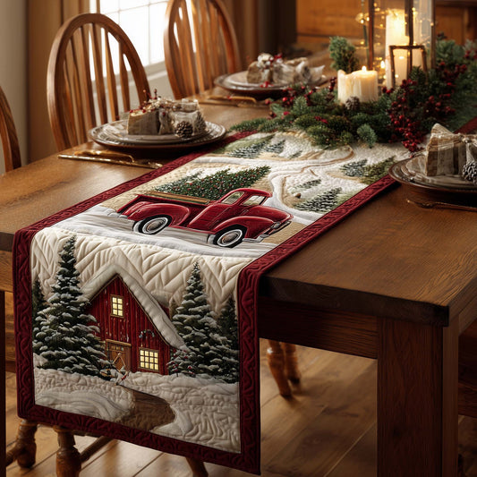 Red Truck Quilted Table Runner GFTOQA266