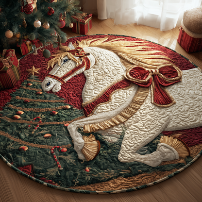 Majestic Noel Horse Quilted Round Mat GFTOQA26