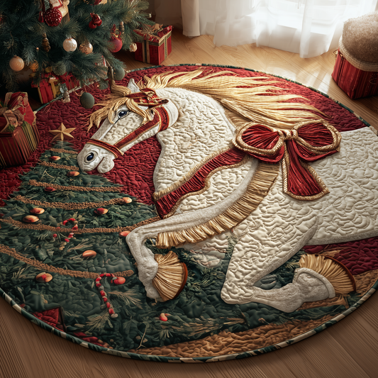 Majestic Noel Horse Quilted Round Mat GFTOQA26