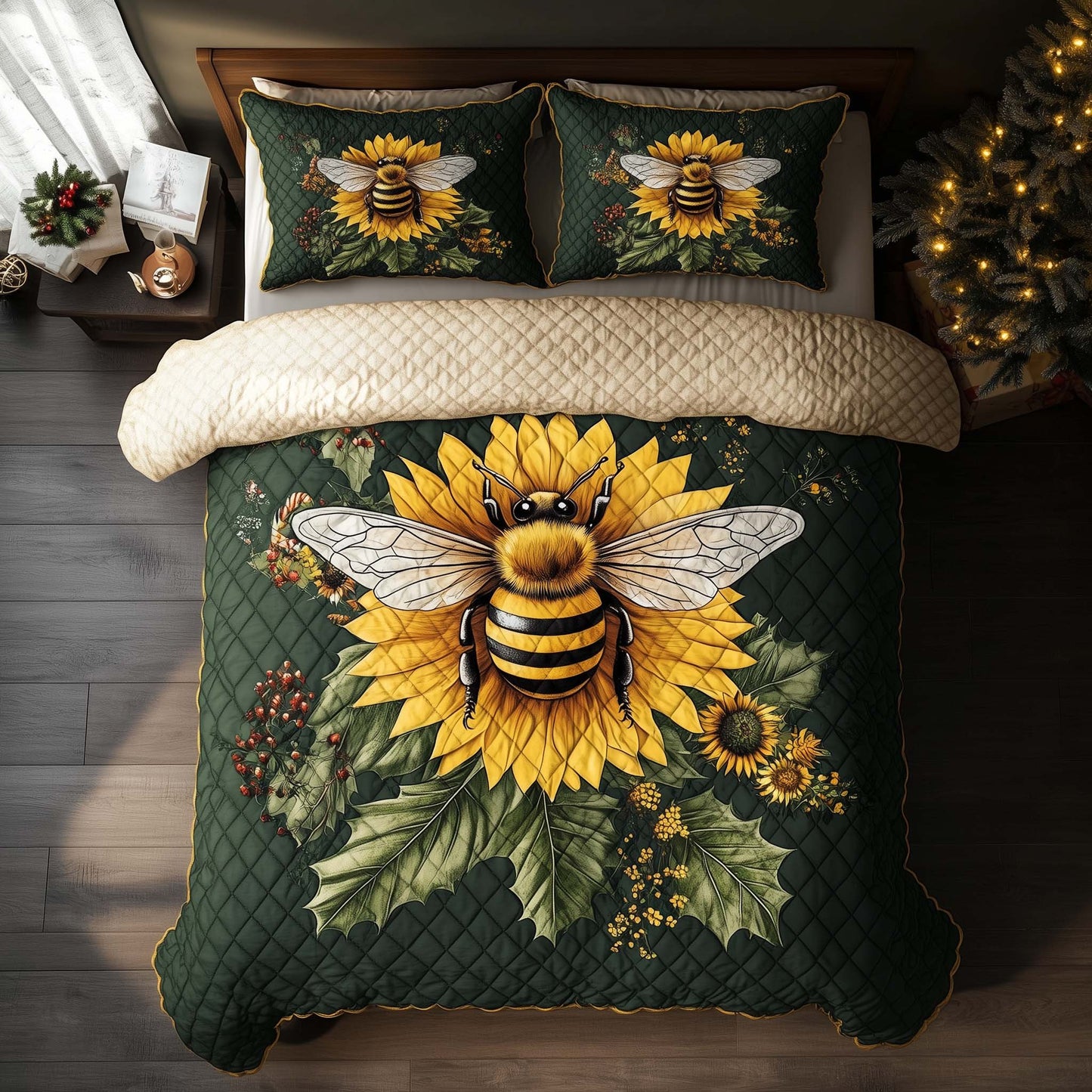 Sunflower Bee Duvet Cover Set GFTOQA292