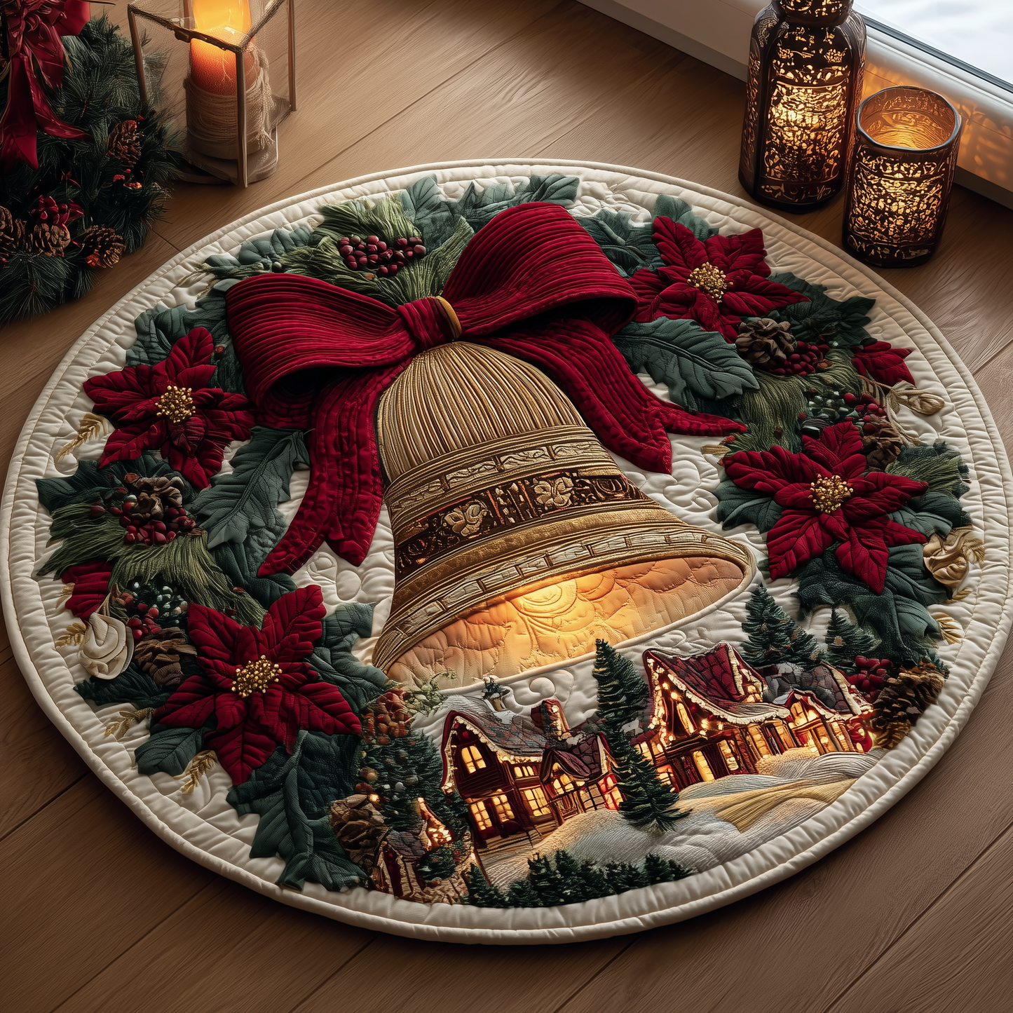 Twilight Bell Quilted Round Mat GFTOQA29