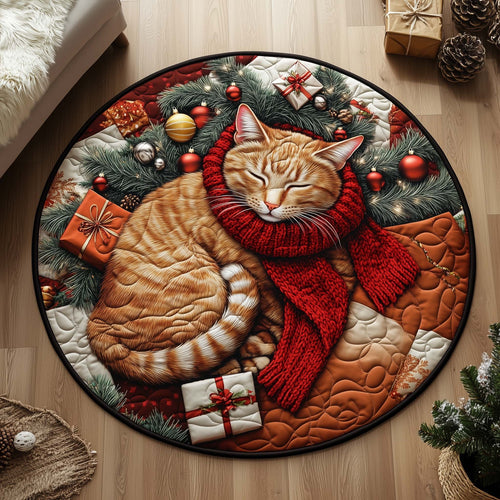 Festive Nap Quilted Round Mat GFTOQA318