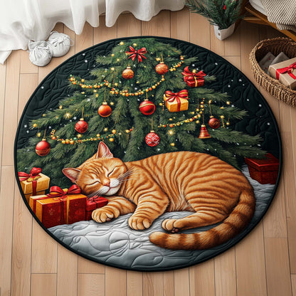 Holiday Paws Quilted Round Mat GFTOQA320