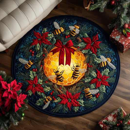 Honey Glow Quilted Round Mat GFTOQA326
