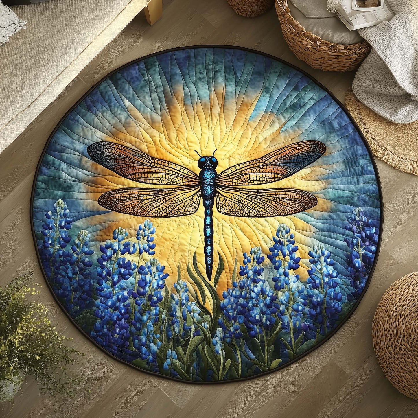Skyburst Flight Quilted Round Mat GFTOQA332