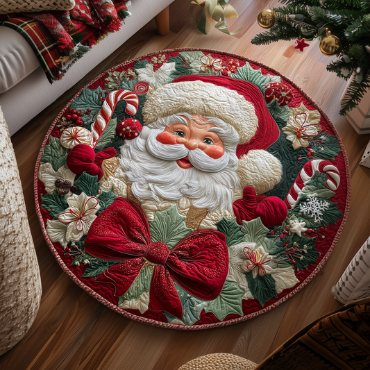 Jolly Santa Quilted Round Mat GFTOQA33