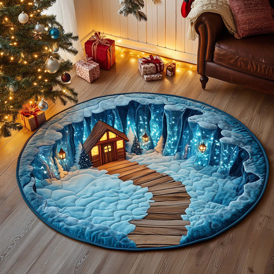Winter Cabin Quilted Round Mat GFTOQA372