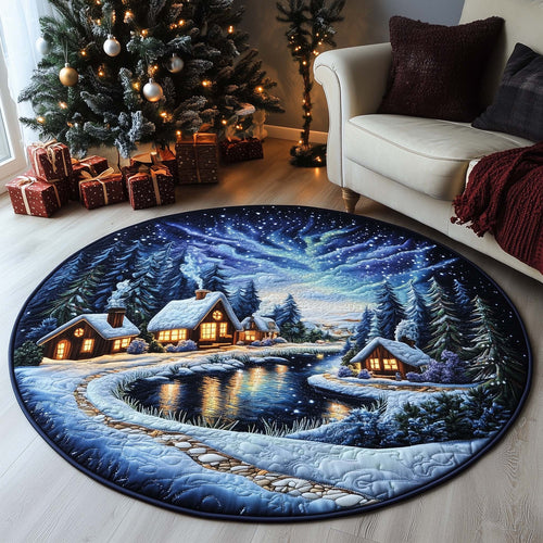 Winter Village Quilted Round Mat GFTOQA375
