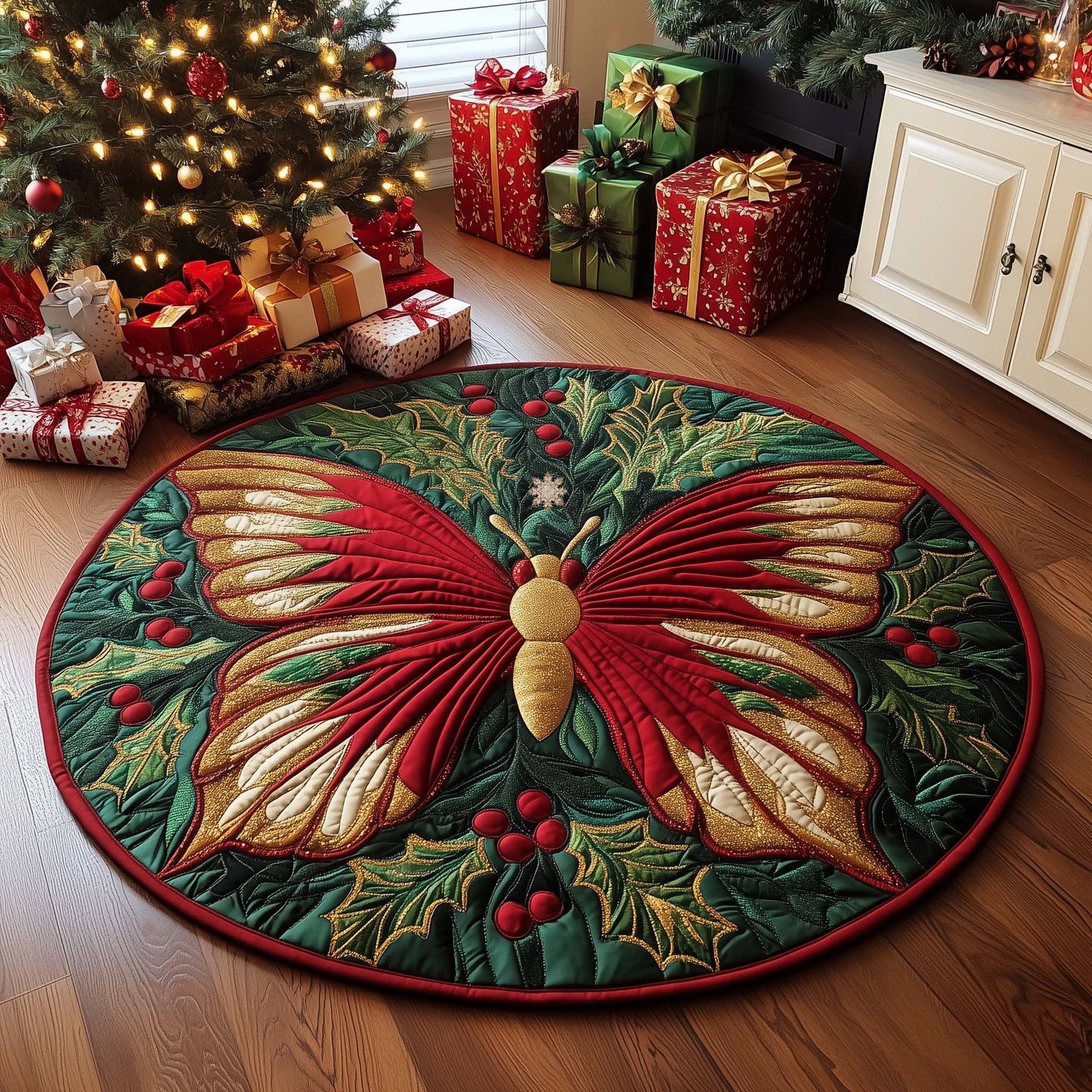 Butterfly Quilted Round Mat GFTOQA378
