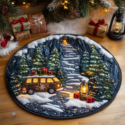 Hippie Van Quilted Round Mat GFTOQA383