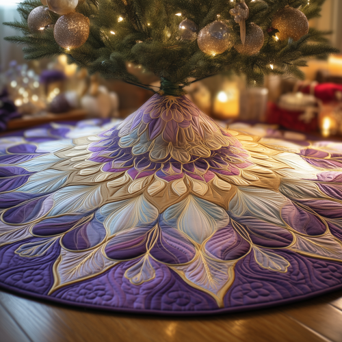 Twilight Petal Quilted Tree Skirt GFTOQA43