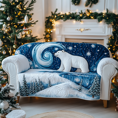 Polar Majesty Quilted Sofa Cover GFTOQA456