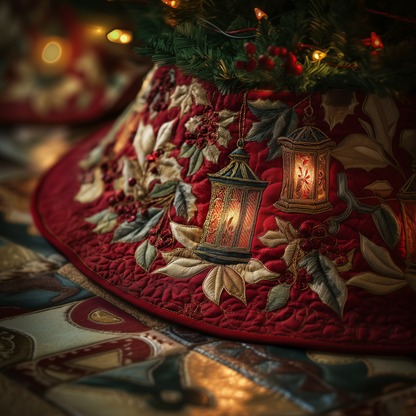 Golden Lantern Quilted Tree Skirt GFTOQA46