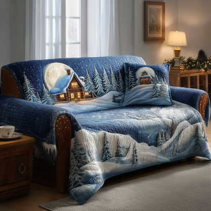 Frosted Refuge Quilted Sofa Cover GFTOQA470