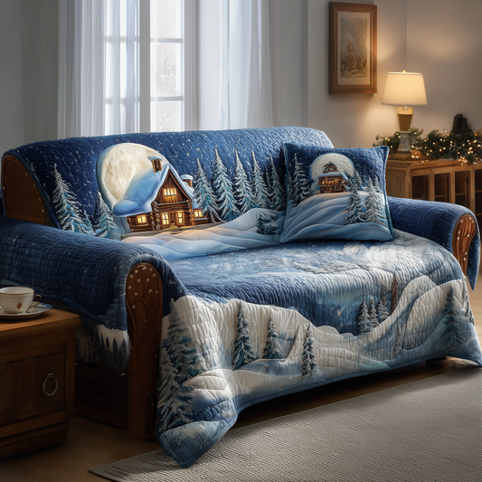 Frosted Refuge Quilted Sofa Cover GFTOQA470