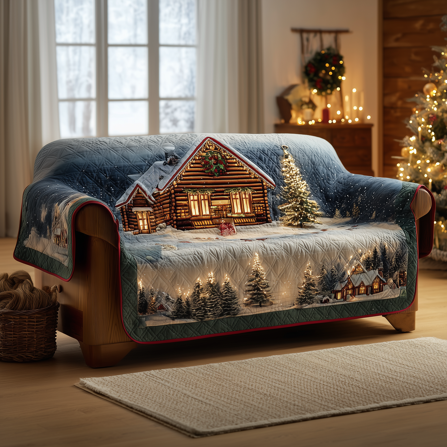 Frosted Refuge Quilted Sofa Cover GFTOQA471