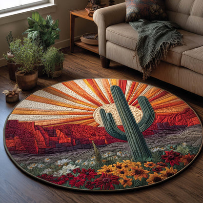 Radiant Bloom Quilted Round Mat GFTOQA479