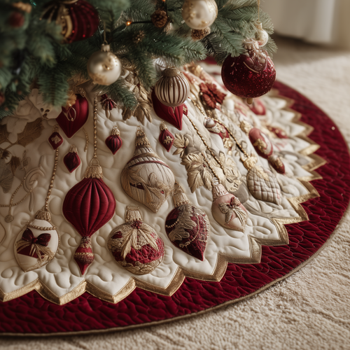 Ornament Elegance Quilted Tree Skirt GFTOQA47