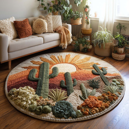 Desert Bloom Quilted Round Mat GFTOQA480