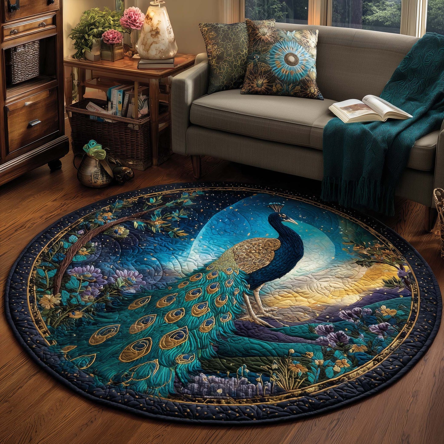 Celestial Garden Quilted Round Mat GFTOQA487