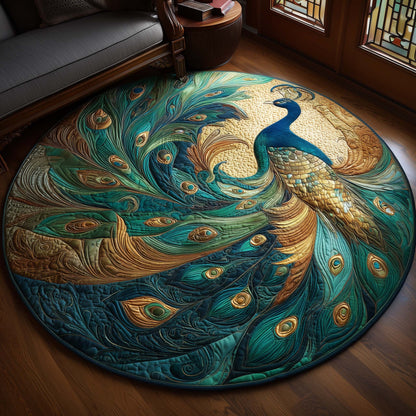 Emerald Flame Quilted Round Mat GFTOQA488