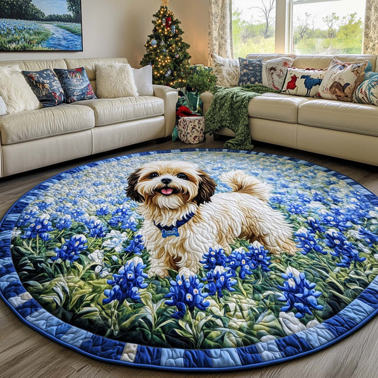 Bluebonnet Wanderer Quilted Round Mat GFTOQA490
