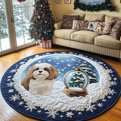 Snow Globe Story Quilted Round Mat GFTOQA494