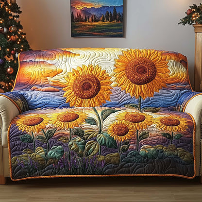 Golden Horizon Quilted Sofa Cover GFTOQA503