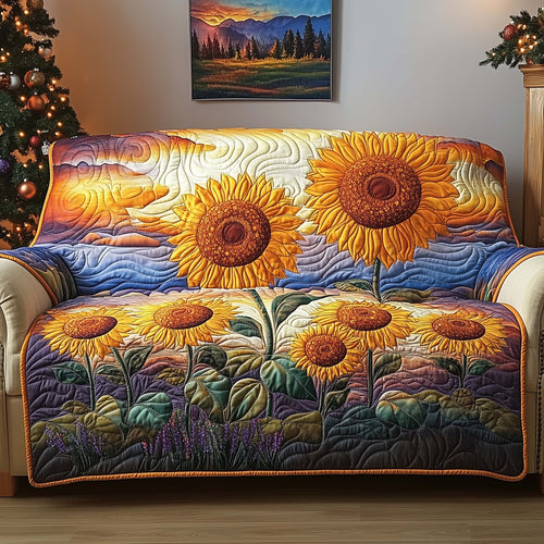 Golden Horizon Quilted Sofa Cover GFTOQA503
