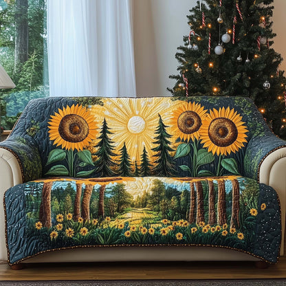 Forest Glow Quilted Sofa Cover GFTOQA507