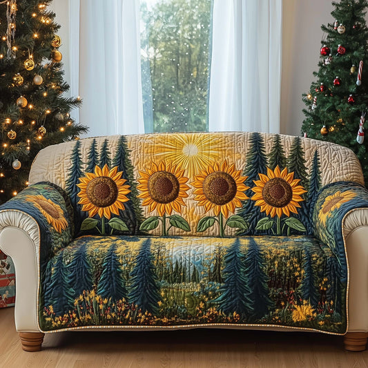Forest Glow Quilted Sofa Cover GFTOQA509