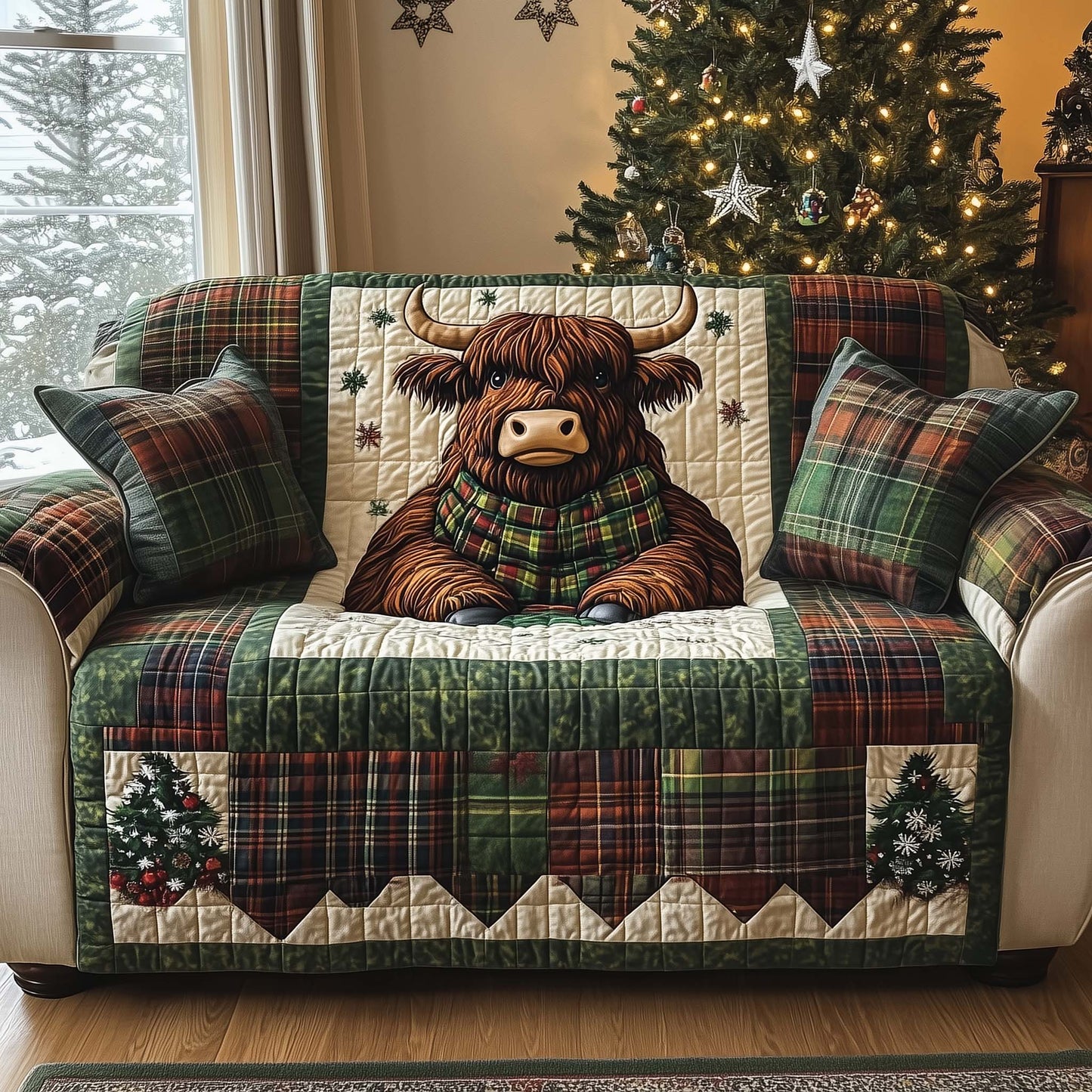 Modern Patch Quilted Sofa Cover GFTOQA513