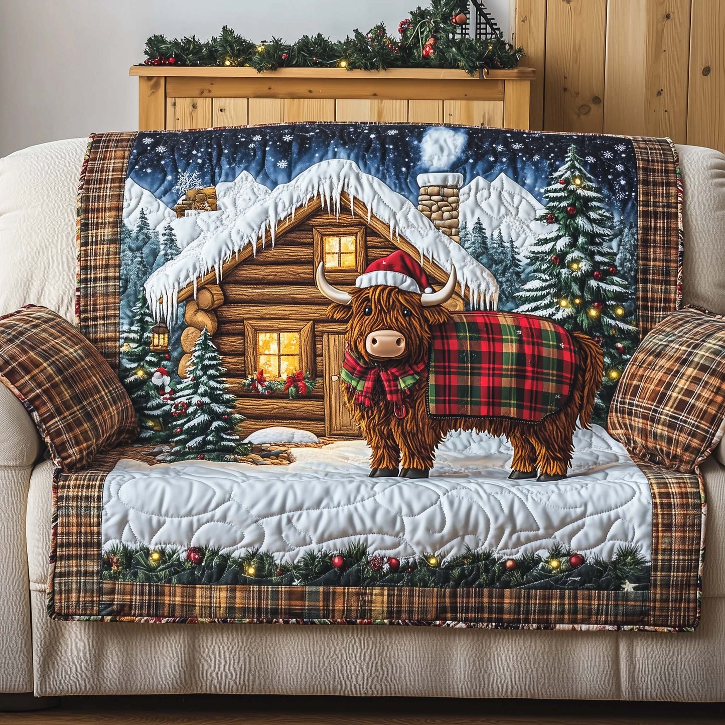 Cabin Warmth Quilted Sofa Cover GFTOQA519